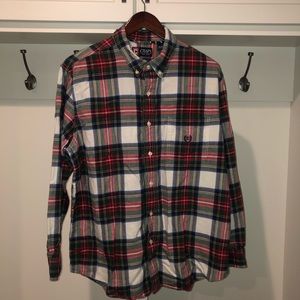 Chaps men’s plaid button down. Size large